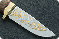 Нож Малек-2 орех, 95х18, латунь : фото 4