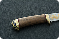 Нож Малек-2 орех, 95х18, латунь : фото 5