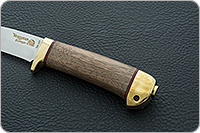 Нож Малек-2 орех, 95х18, латунь : фото 6