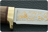 Нож Малек-2 орех, 95х18, латунь : фото 8