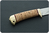 Нож Малек-2 береста, 95х18, латунь : фото 5