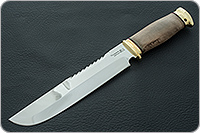 Нож Медвежий кап березовый, 95х18, латунь : фото 2