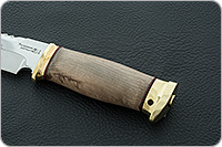 Нож Медвежий кап березовый, 95х18, латунь : фото 6