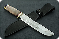 Нож Медвежий кап березовый, 95х18, латунь : фото 9