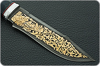 Нож Тайга стабилизированный кап, дамаск, алюминий : фото 4