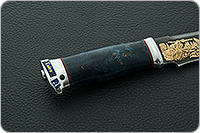 Нож Тайга стабилизированный кап, дамаск, алюминий : фото 5