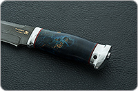 Нож Тайга стабилизированный кап, дамаск, алюминий : фото 6