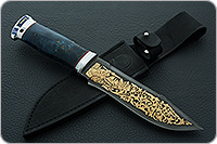 Нож Тайга стабилизированный кап, дамаск, алюминий : фото 9