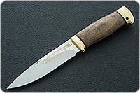 Нож Fox-1 (Фокс-1) (индивидуальная гравировка) орех, 95х18, латунь : фото 2