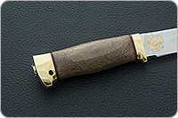 Нож Fox-1 (Фокс-1) (индивидуальная гравировка) орех, 95х18, латунь : фото 5