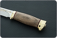 Нож Fox-1 (Фокс-1) (индивидуальная гравировка) орех, 95х18, латунь : фото 6