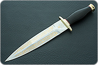 Кинжал охотничий-С граб - черное дерево, 95х18, латунь : фото 2