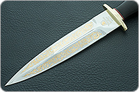 Кинжал охотничий-С граб - черное дерево, 95х18, латунь : фото 3