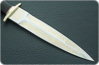 Кинжал охотничий-С граб - черное дерево, 95х18, латунь : фото 4