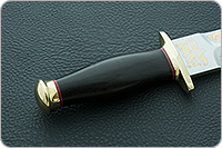 Кинжал охотничий-С граб - черное дерево, 95х18, латунь : фото 5