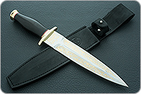 Кинжал охотничий-С граб - черное дерево, 95х18, латунь : фото 10