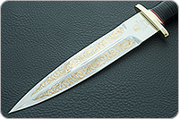 Кинжал охотничий-С наборная кожа, 95х18, латунь : фото 3