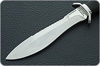 Нож Кистень (кожаные ножны) граб - черное дерево, 95х18, алюминий : фото 3