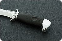 Нож Кистень (кожаные ножны) граб - черное дерево, 95х18, алюминий : фото 6