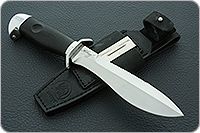 Нож Кистень (кожаные ножны) граб - черное дерево, 95х18, алюминий : фото 8