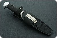 Нож Кистень (кожаные ножны) граб - черное дерево, 95х18, алюминий : фото 9