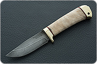 Нож Малек-2 кап березовый, латунь, без золочения : фото 2