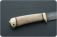 Нож Малек-2 кап березовый, латунь, без золочения : фото 5