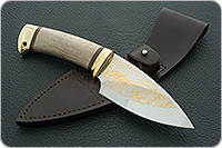 Нож Утес кап березовый, 95х18, латунь : фото 10