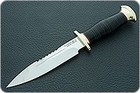 Нож Спас-6 наборная кожа, латунь, без золочения : фото 2