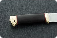 Нож Монблан-2 граб - черное дерево, 95х18, латунь : фото 5