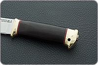 Нож Монблан-2 граб - черное дерево, 95х18, латунь : фото 6