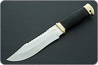 Нож Тайга наборная кожа, 95х18, латунь : фото 2