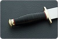 Кинжал охотничий-С наборная кожа, 95х18, латунь : фото 5