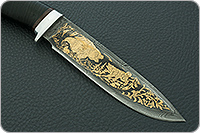 Нож Артыбаш наборная кожа, дамаск, алюминий : фото 4