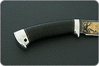 Нож Артыбаш наборная кожа, дамаск, алюминий : фото 5