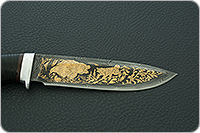 Нож Артыбаш наборная кожа, дамаск, алюминий : фото 7