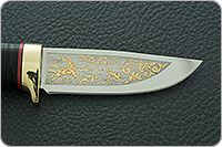 Нож Малек-2 наборная кожа, 95х18, латунь : фото 7