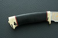 Нож Артыбаш наборная кожа, 95х18, латунь : фото 5