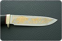 Нож Артыбаш наборная кожа, 95х18, латунь : фото 7