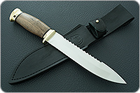 Нож Fox-3 (Фокс-3) орех, 95х18, латунь : фото 9