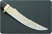 Нож Рыбацкий-1 стабилизированный кап, 95х18, латунь : фото 4