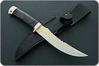 Нож Рыбацкий-1 стабилизированный кап, 95х18, латунь : фото 9