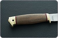 Нож Монблан-2 орех, 95х18, латунь : фото 5