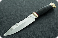 Нож Спас-1 наборная кожа, 95х18, латунь : фото 2