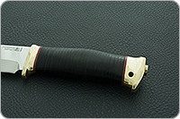 Нож Атаман наборная кожа, 95х18, латунь : фото 6