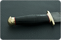 Кинжал охотничий-С наборная кожа, дамаск, латунь : фото 5