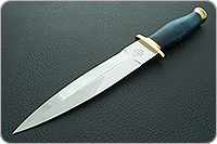 Кинжал охотничий-С (лазурь) стабилизированный кап, 95х18, латунь : фото 2