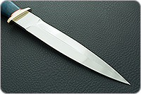 Кинжал охотничий-С (лазурь) стабилизированный кап, 95х18, латунь : фото 4