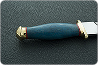 Кинжал охотничий-С (лазурь) стабилизированный кап, 95х18, латунь : фото 5