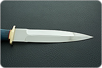 Кинжал охотничий-С (лазурь) стабилизированный кап, 95х18, латунь : фото 7